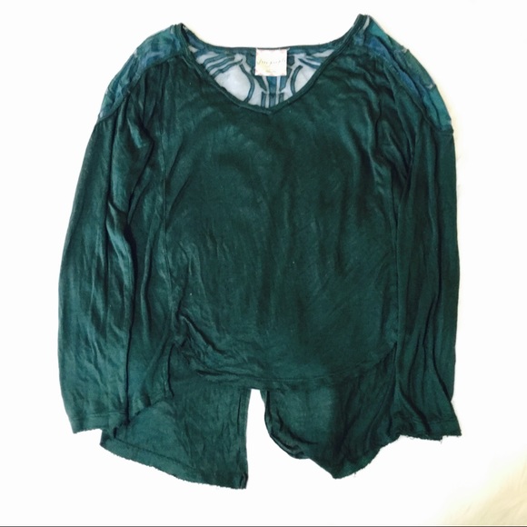 Free People Tops - Free People Emerald Green Lace Blouse!